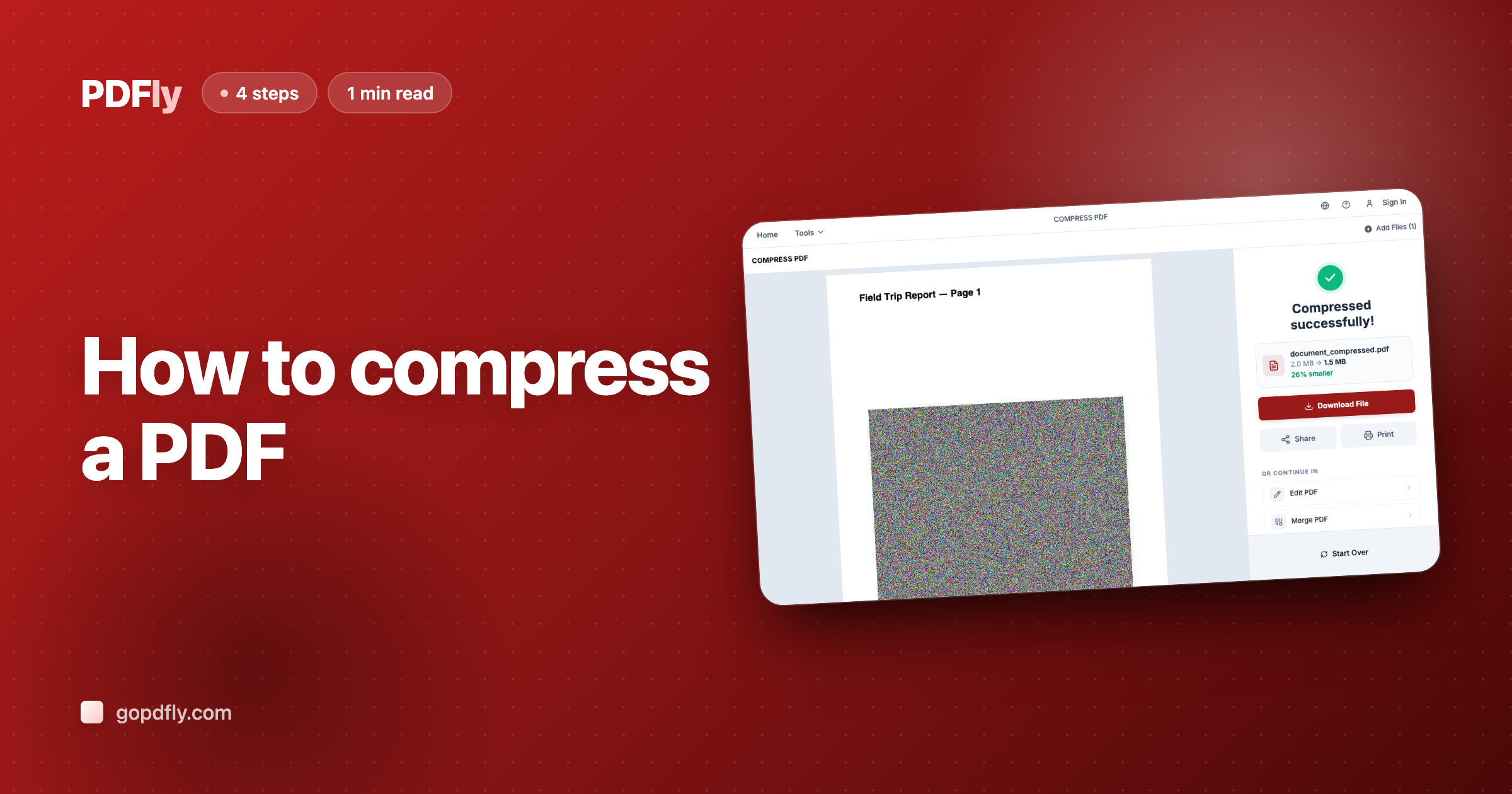 How to compress a PDF | PDFly