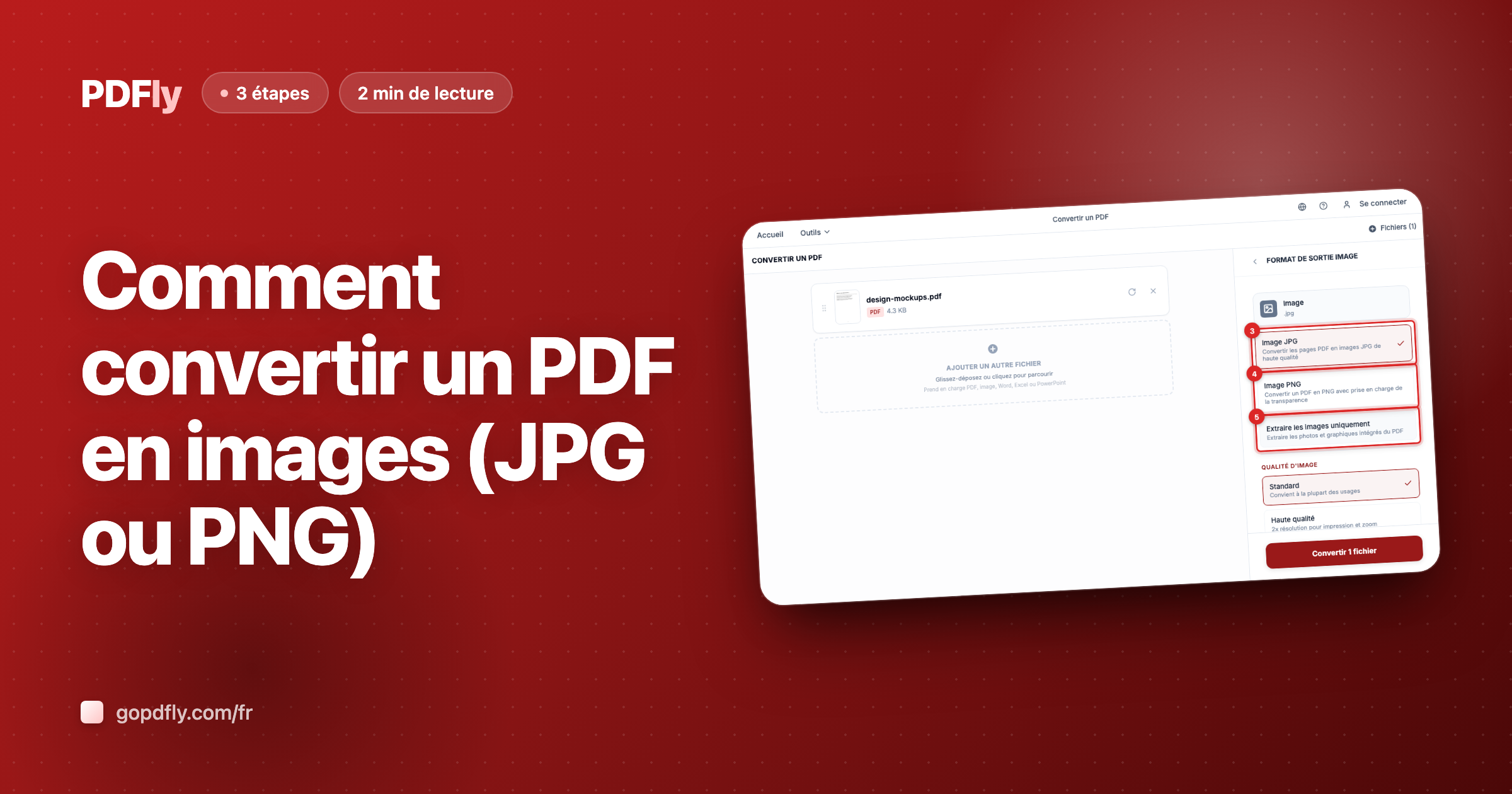 Comment convertir un PDF en images (JPG ou PNG) | PDFly