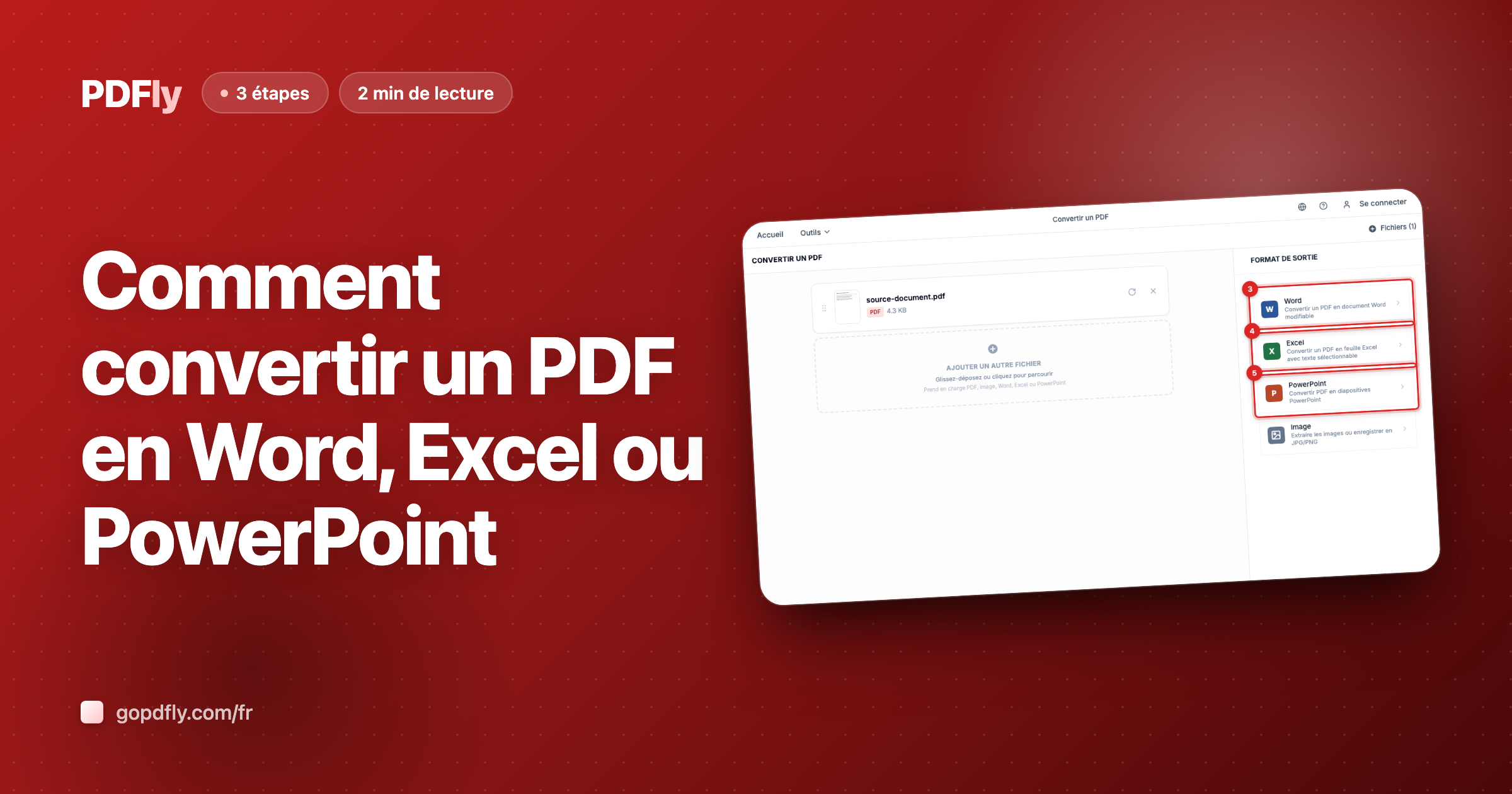 Comment convertir un PDF en Word, Excel ou PowerPoint | PDFly