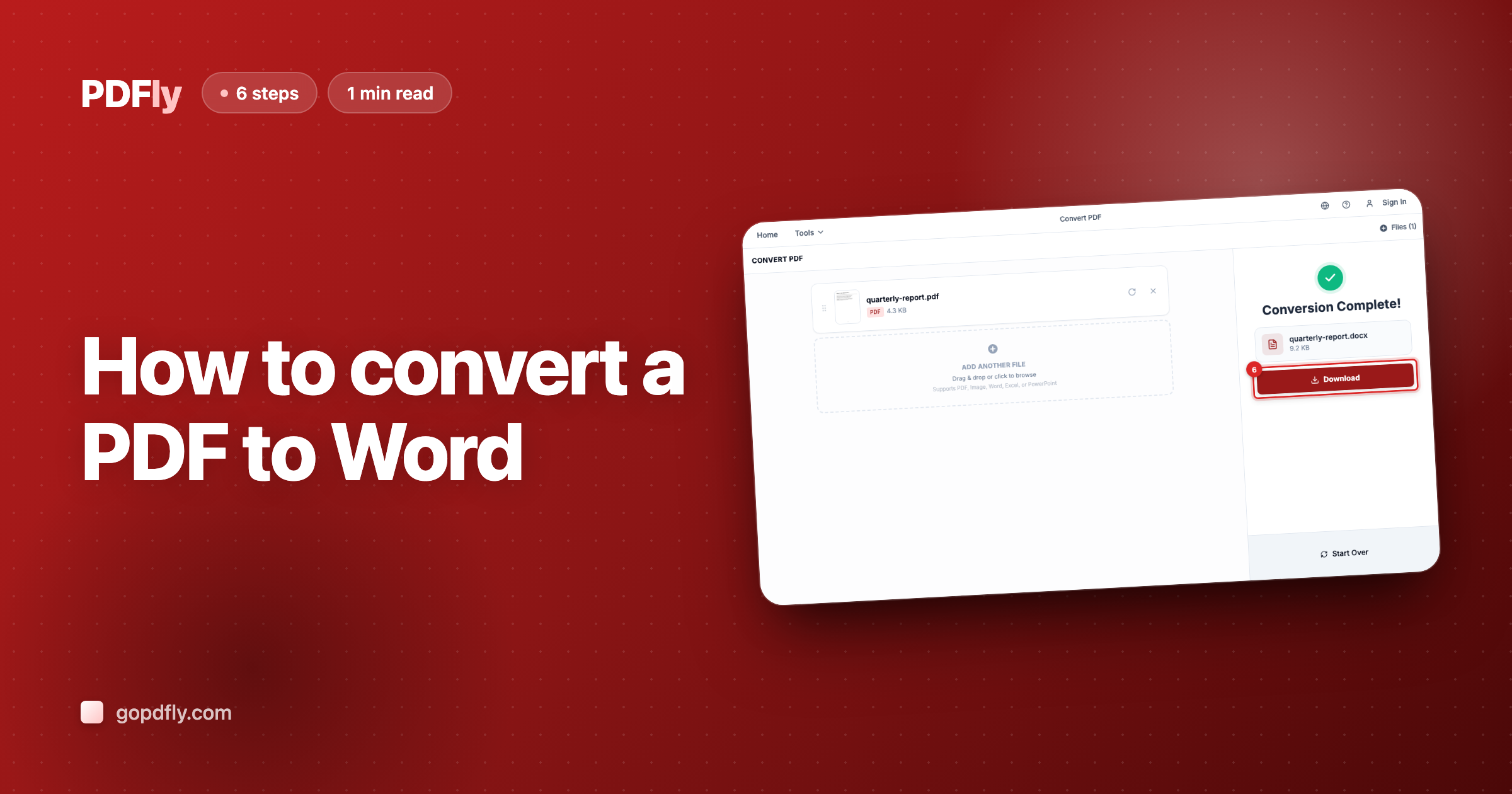 How to convert a PDF to Word | PDFly