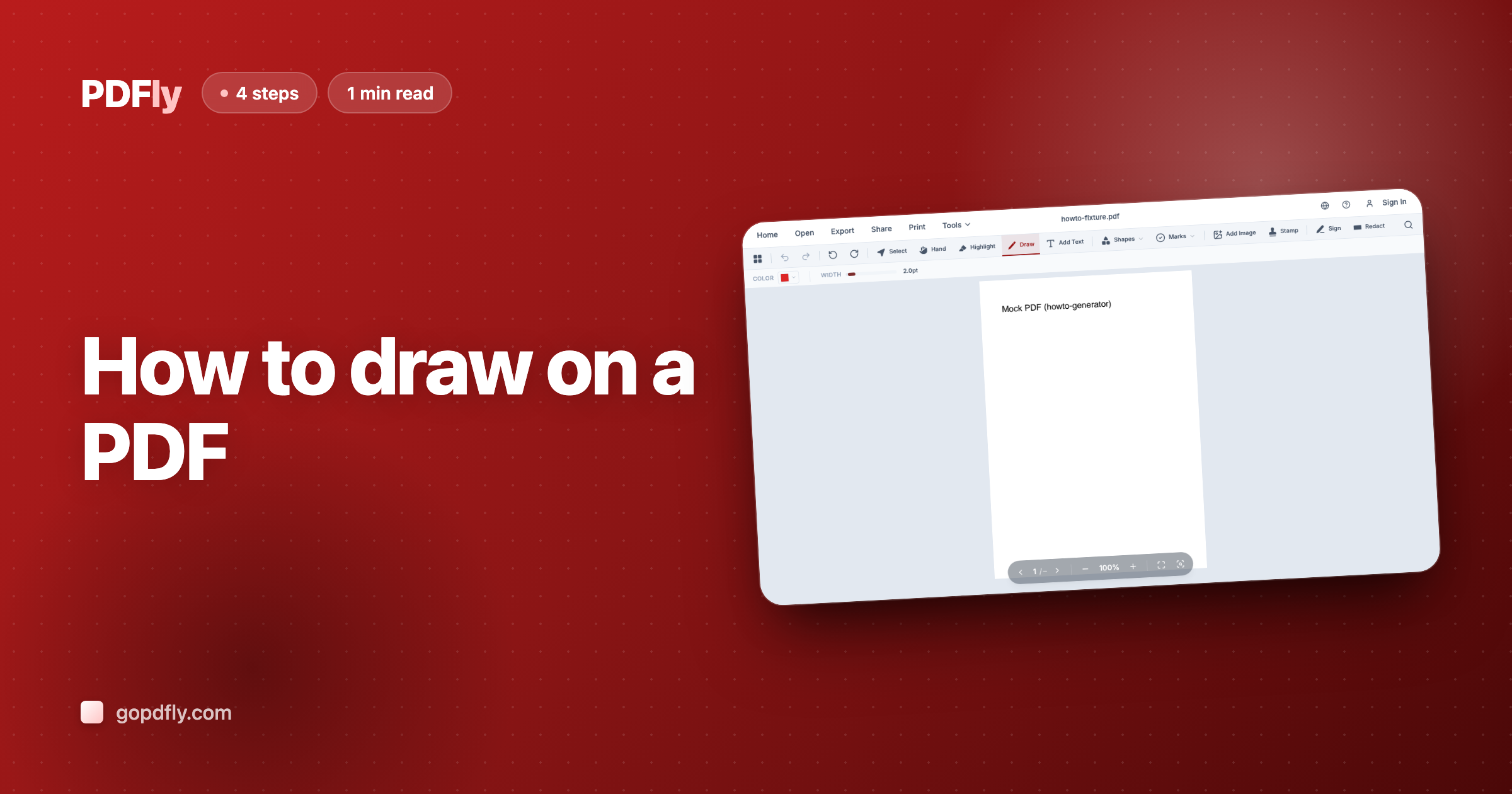 How to draw on a PDF | PDFly