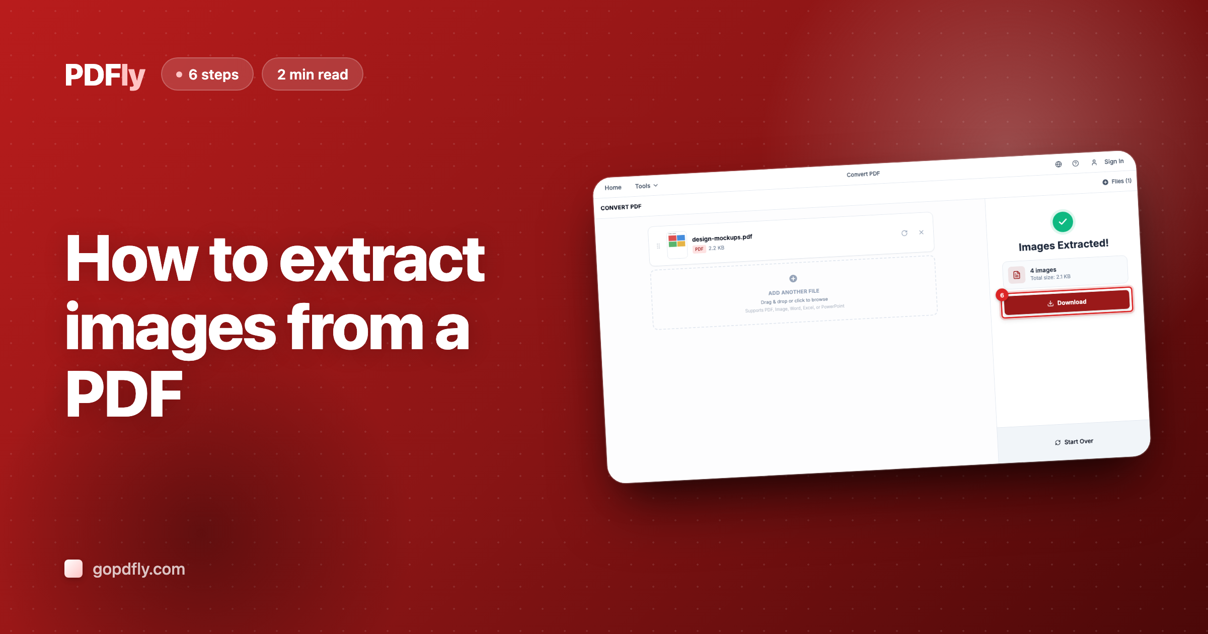 How to extract images from a PDF | PDFly