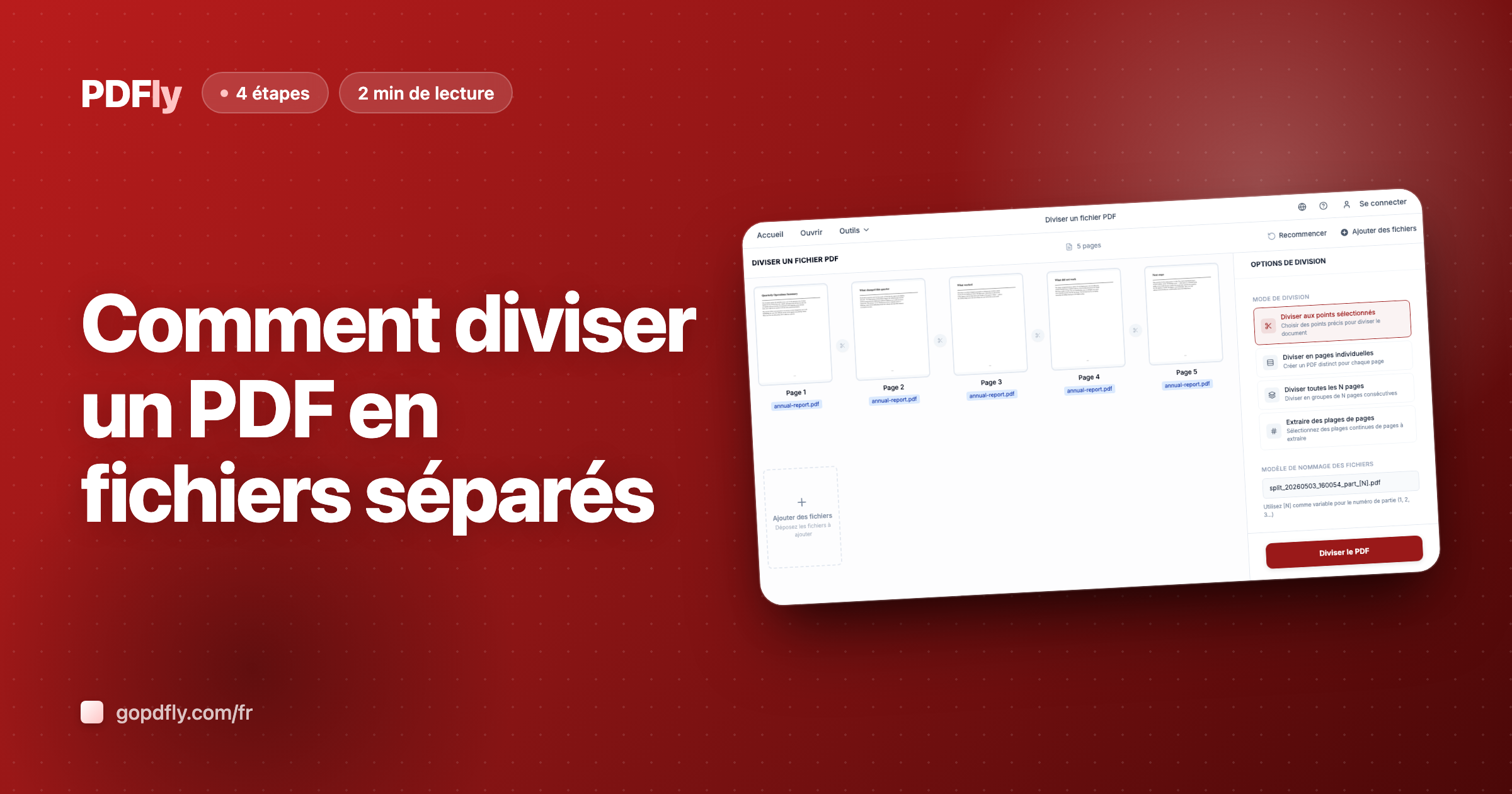Comment diviser un PDF en fichiers séparés | PDFly